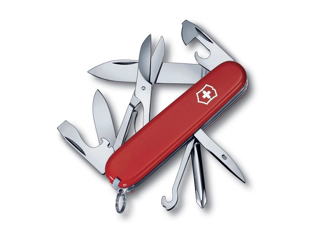 Нож перочинный VICTORINOX Super Tinker, 91 мм, 14 функций, красный от компании ТОО VEER Company Group / Одежда и сувениры с логотипом - фото 1
