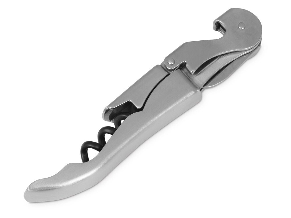 Нож сомелье из нержавеющей стали Pulltap's Inox, серебристый от компании ТОО VEER Company Group / Одежда и сувениры с логотипом - фото 1