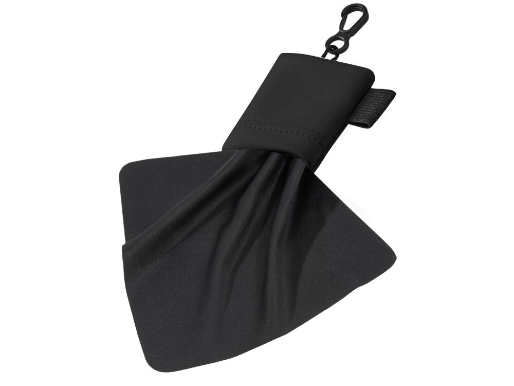 Очищающая салфетка Neat из микрофибры в чехле, черный от компании ТОО VEER Company Group / Одежда и сувениры с логотипом - фото 1