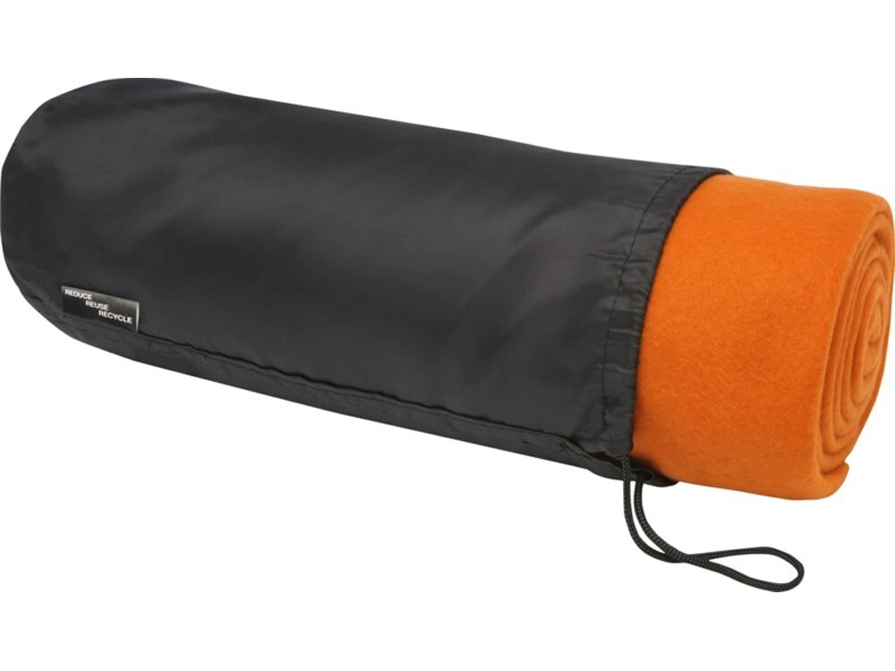 Одеяло Willow из флиса, вторичного ПЭТ, оранжевый от компании ТОО VEER Company Group / Одежда и сувениры с логотипом - фото 1