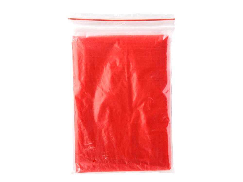 Одноразмерный дождевик для взрослых SHAKA, красный от компании ТОО VEER Company Group / Одежда и сувениры с логотипом - фото 1