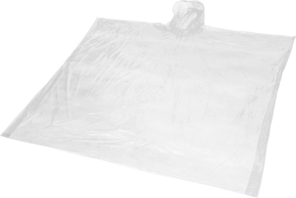 Одноразовый дождевик Mayan с чехлом для хранения из материалов, переработанных по стандарту GRS - Белый от компании ТОО VEER Company Group / Одежда и сувениры с логотипом - фото 1