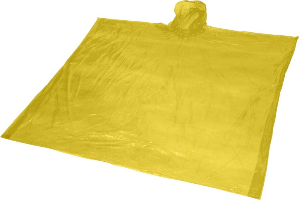 Одноразовый дождевик Mayan с чехлом для хранения из материалов, переработанных по стандарту GRS - Желтый от компании ТОО VEER Company Group / Одежда и сувениры с логотипом - фото 1