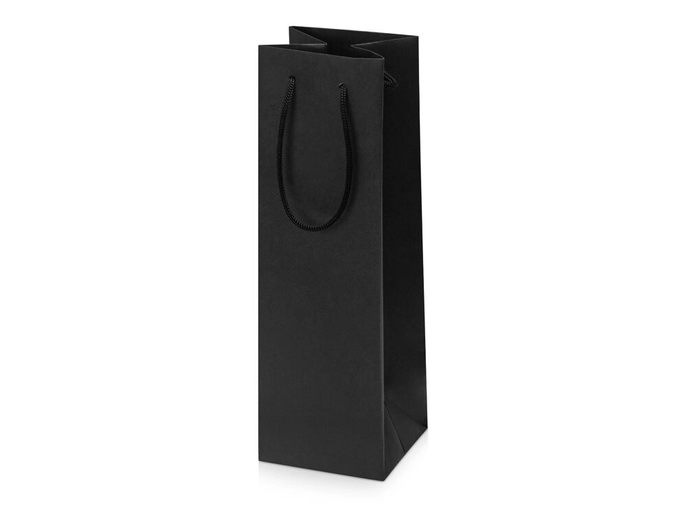 Пакет под бутылку Imilit 11х35х11 см, черный от компании ТОО VEER Company Group / Одежда и сувениры с логотипом - фото 1