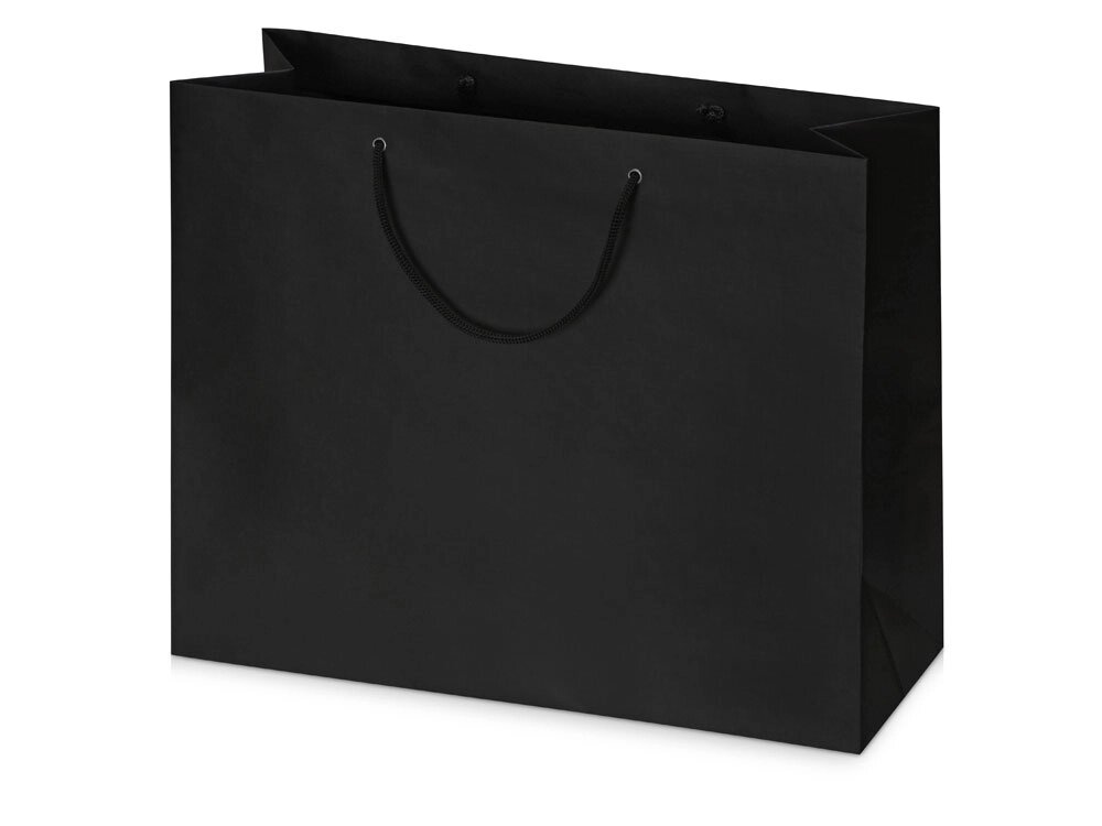 Пакет подарочный Imilit XL, черный от компании ТОО VEER Company Group / Одежда и сувениры с логотипом - фото 1