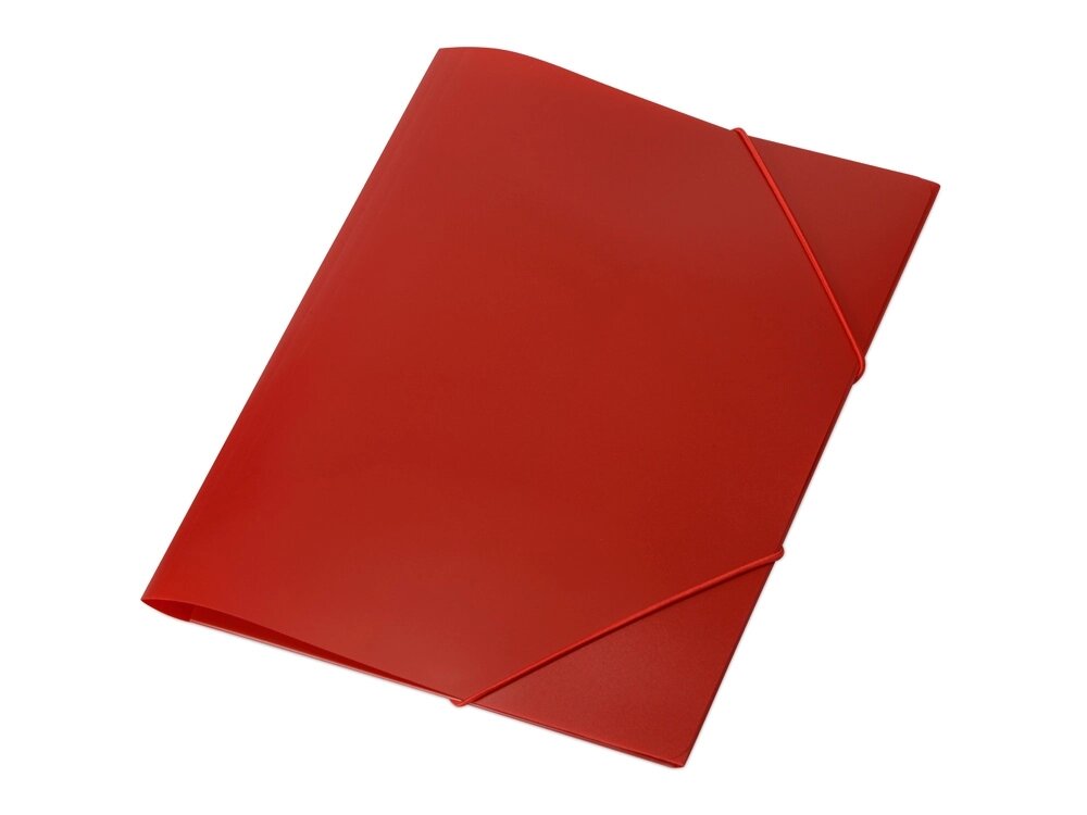 Папка формата А4 на резинке, красный от компании ТОО VEER Company Group / Одежда и сувениры с логотипом - фото 1