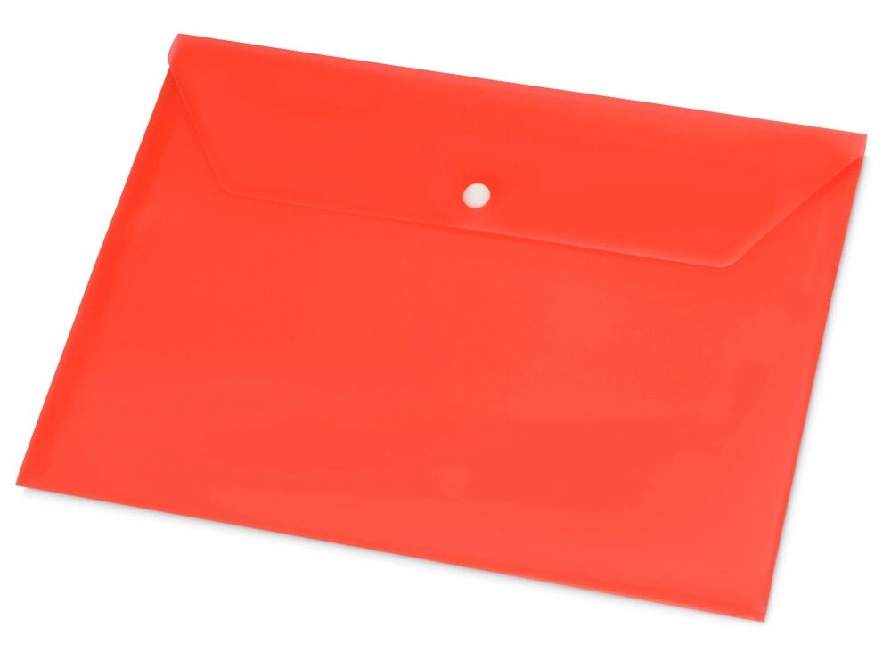 Папка-конверт А4 с кнопкой, красный от компании ТОО VEER Company Group / Одежда и сувениры с логотипом - фото 1