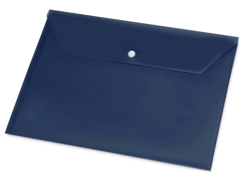 Папка-конверт А4 с кнопкой, синий от компании ТОО VEER Company Group / Одежда и сувениры с логотипом - фото 1