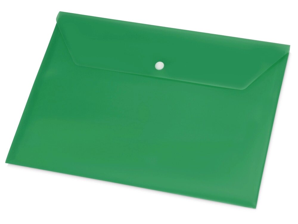 Папка-конверт А4 с кнопкой, зеленый от компании ТОО VEER Company Group / Одежда и сувениры с логотипом - фото 1