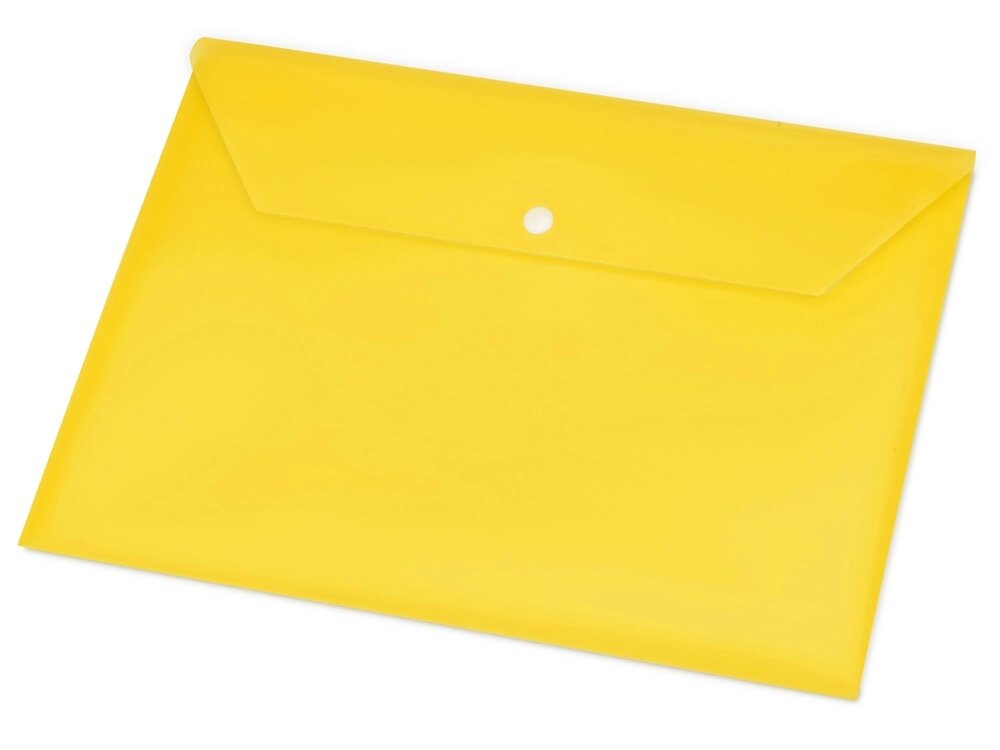 Папка-конверт А4 с кнопкой, желтый от компании ТОО VEER Company Group / Одежда и сувениры с логотипом - фото 1