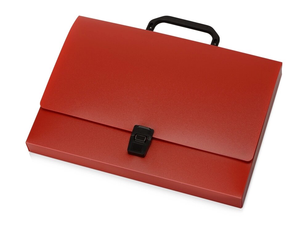Папка-портфель А4, красный от компании ТОО VEER Company Group / Одежда и сувениры с логотипом - фото 1