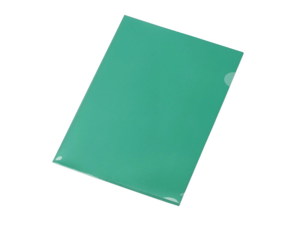 Папка-уголок прозрачный формата А4  0,18 мм, зеленый глянцевый от компании ТОО VEER Company Group / Одежда и сувениры с логотипом - фото 1