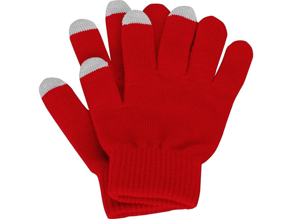 Перчатки для сенсорного экрана, красный, размер L/XL от компании ТОО VEER Company Group / Одежда и сувениры с логотипом - фото 1