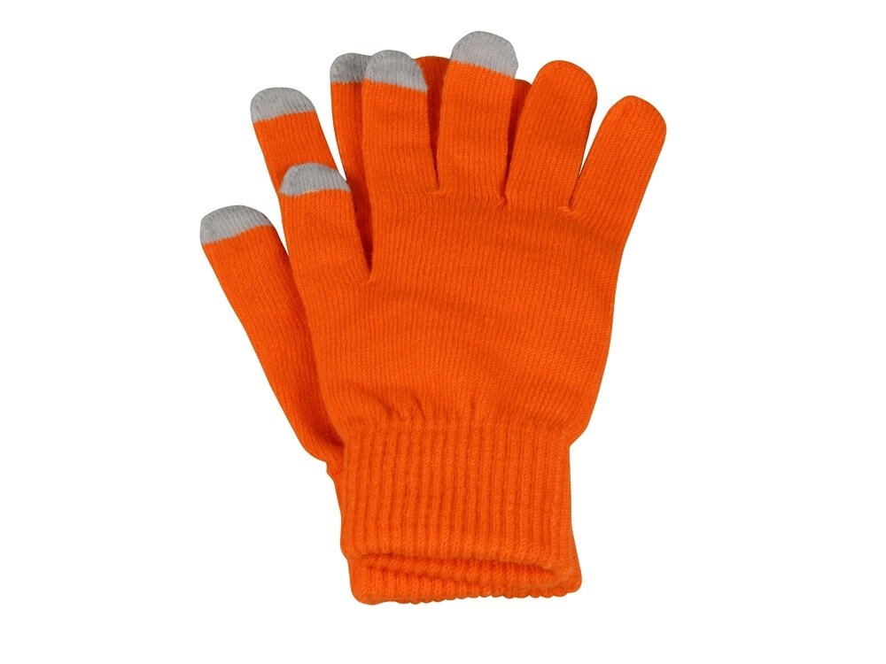 Перчатки для сенсорного экрана Сет, L/XL, оранжевый от компании ТОО VEER Company Group / Одежда и сувениры с логотипом - фото 1