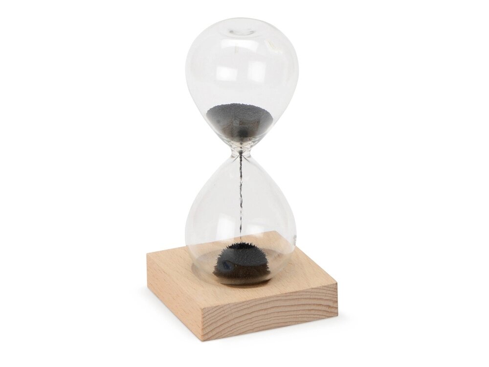 Песочные магнитные часы на деревянной подставке Infinity от компании ТОО VEER Company Group / Одежда и сувениры с логотипом - фото 1