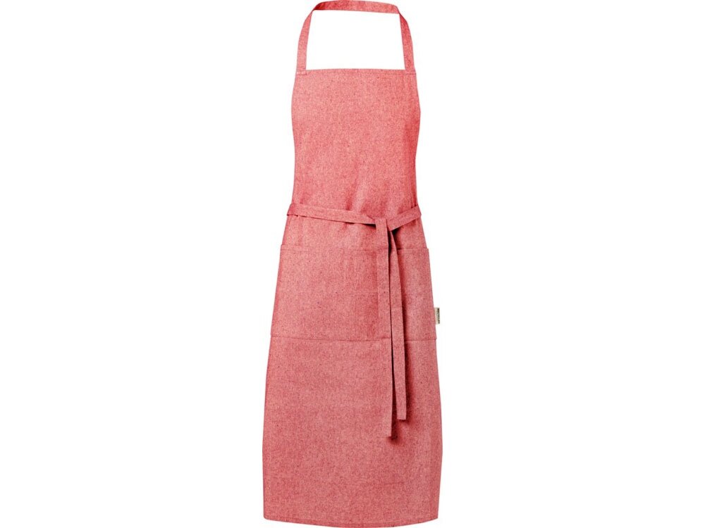 Pheebs 200 g/m2 recycled cotton apron, красный яркий от компании ТОО VEER Company Group / Одежда и сувениры с логотипом - фото 1