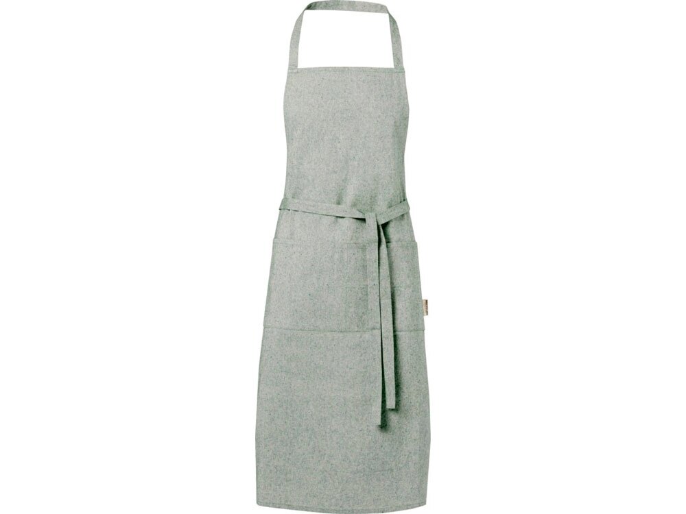 Pheebs 200 g/m2 recycled cotton apron, зеленый яркий от компании ТОО VEER Company Group / Одежда и сувениры с логотипом - фото 1