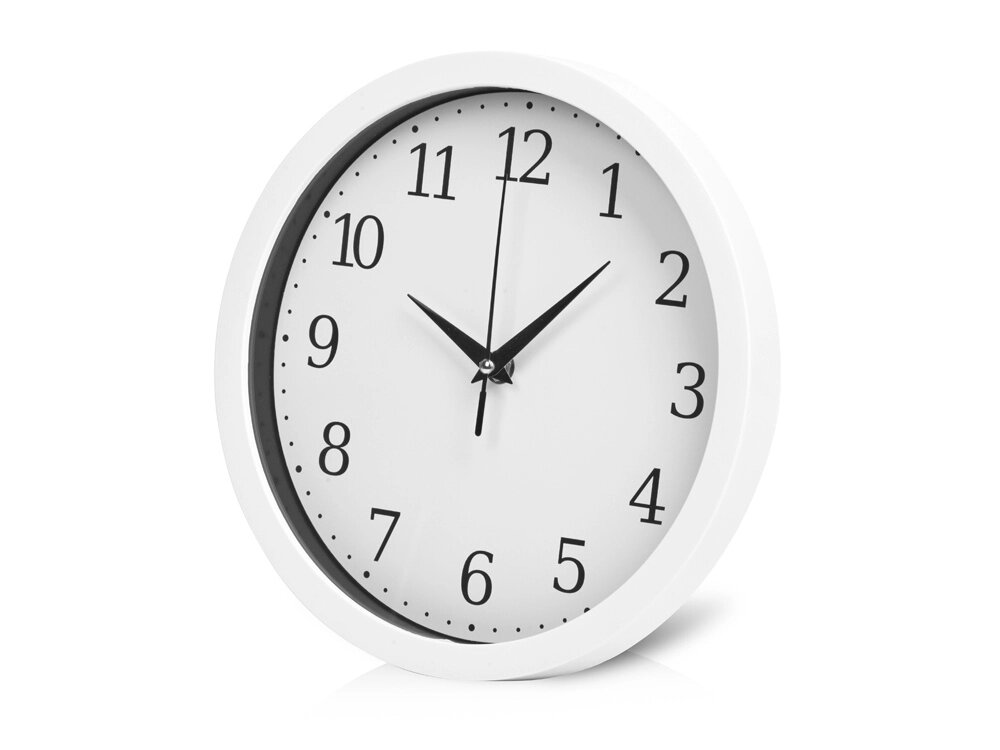Пластиковые настенные часы  диаметр 25,5 см Yikigai, белый от компании ТОО VEER Company Group / Одежда и сувениры с логотипом - фото 1