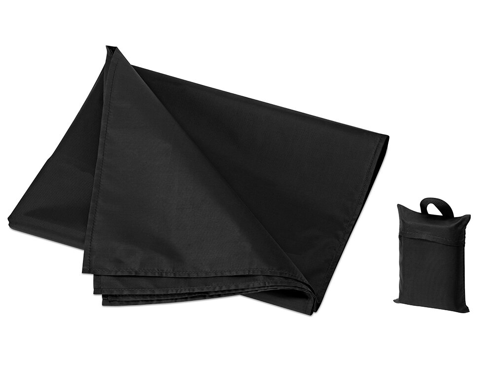 Плед для пикника Spread в сумочке, черный от компании ТОО VEER Company Group / Одежда и сувениры с логотипом - фото 1