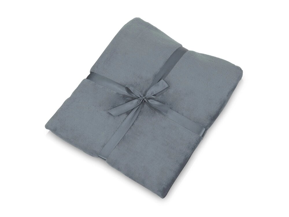 Плед флисовый Natty из переработанного пластика, серый от компании ТОО VEER Company Group / Одежда и сувениры с логотипом - фото 1