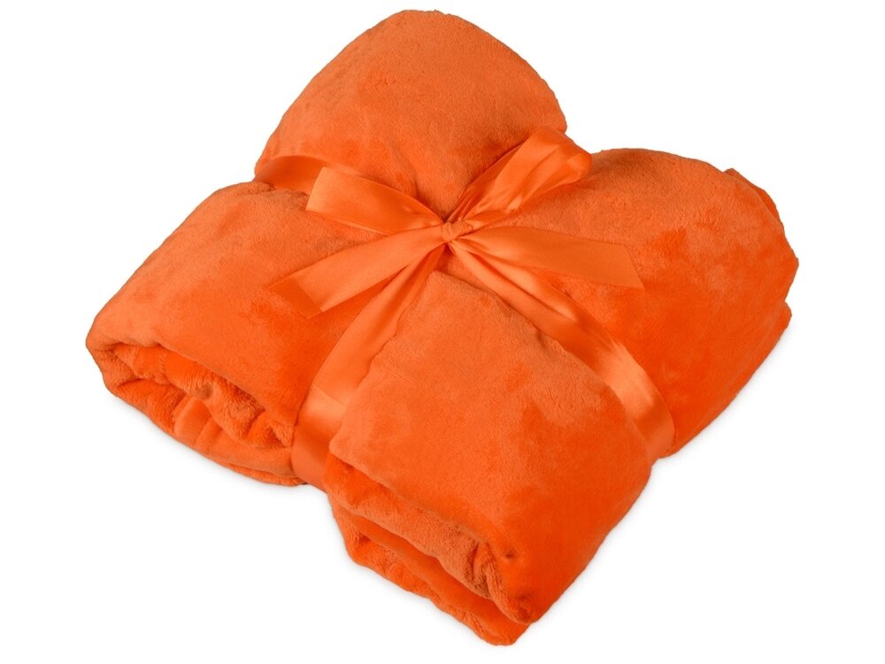 Плед мягкий флисовый Fancy, оранжевый от компании ТОО VEER Company Group / Одежда и сувениры с логотипом - фото 1