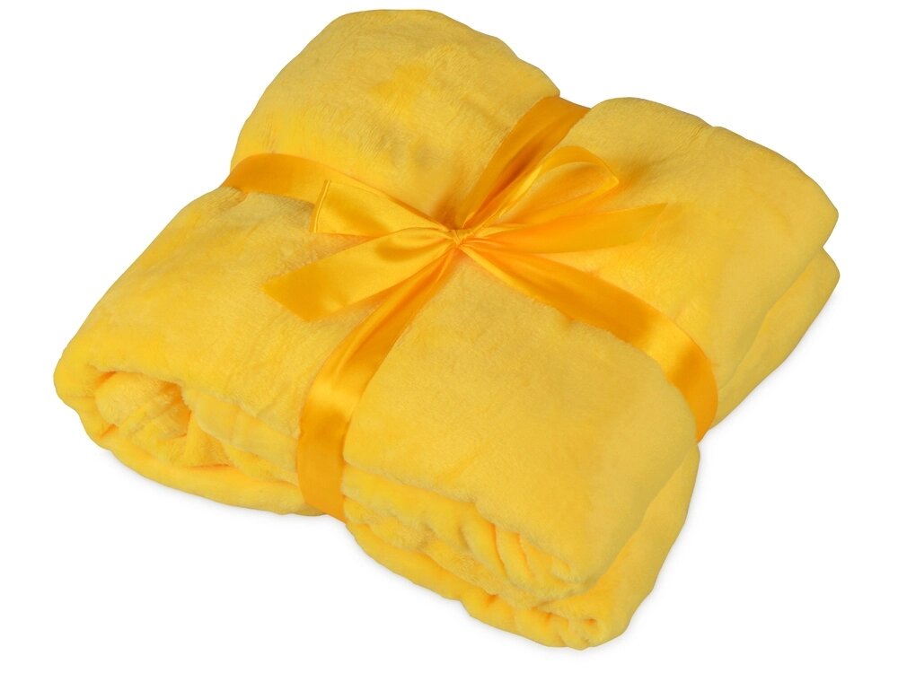 Плед мягкий флисовый Fancy, желтый от компании ТОО VEER Company Group / Одежда и сувениры с логотипом - фото 1