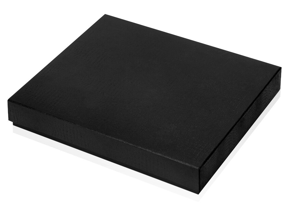 Подарочная коробка 37,7 х 31,7 х 6 см, черный от компании ТОО VEER Company Group / Одежда и сувениры с логотипом - фото 1