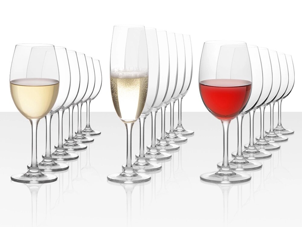 Подарочный набор бокалов для красного, белого и игристого вина Celebration, 18шт от компании ТОО VEER Company Group / Одежда и сувениры с логотипом - фото 1