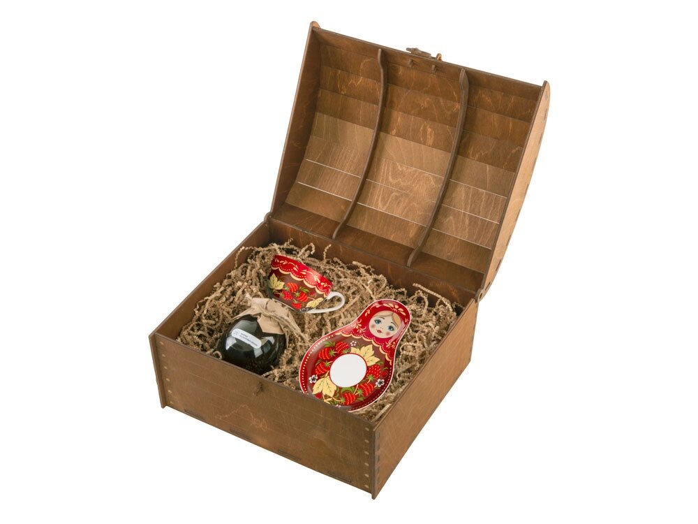 Подарочный набор: чайная пара, варенье из сосновых шишек от компании ТОО VEER Company Group / Одежда и сувениры с логотипом - фото 1