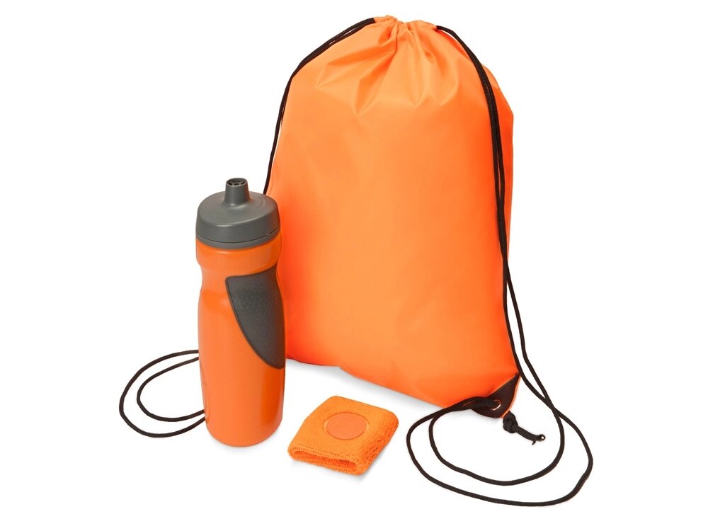 Подарочный набор для спорта Flash, оранжевый от компании ТОО VEER Company Group / Одежда и сувениры с логотипом - фото 1