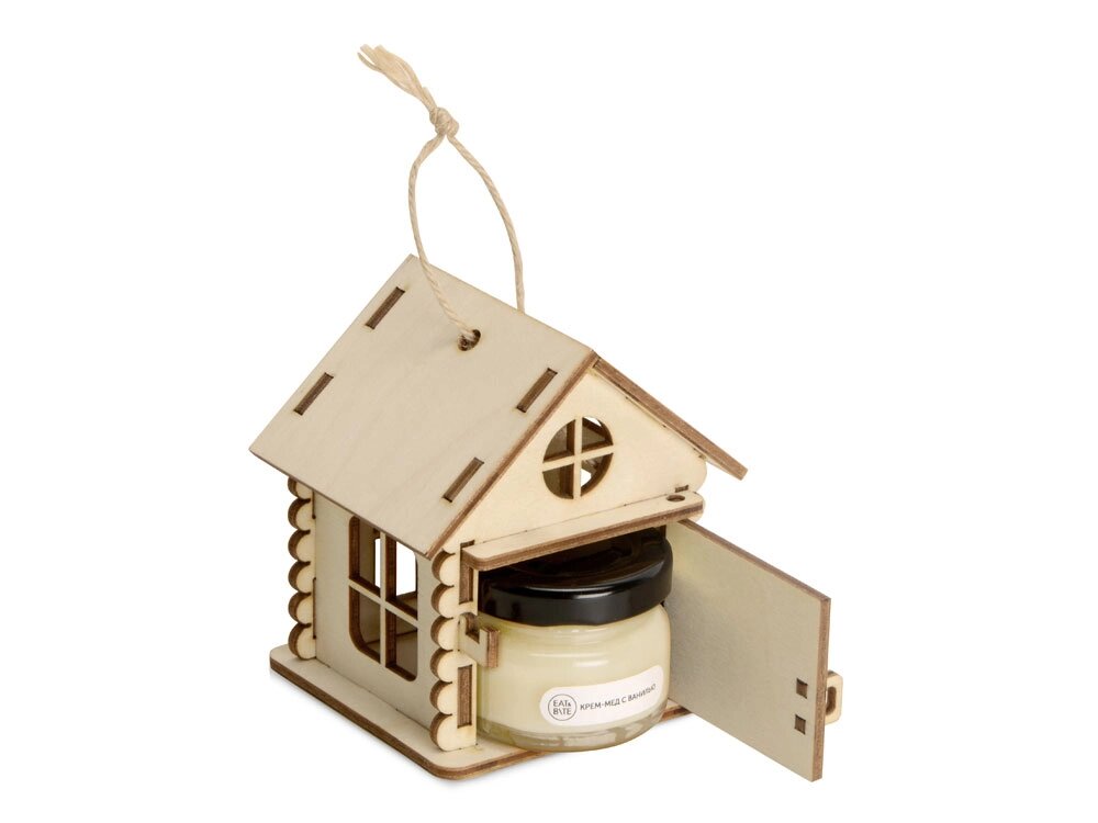 Подарочный набор Крем-мед в домике, крем-мед с ванилью 35 г от компании ТОО VEER Company Group / Одежда и сувениры с логотипом - фото 1
