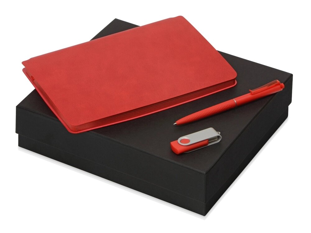 Подарочный набор Notepeno, красный от компании ТОО VEER Company Group / Одежда и сувениры с логотипом - фото 1