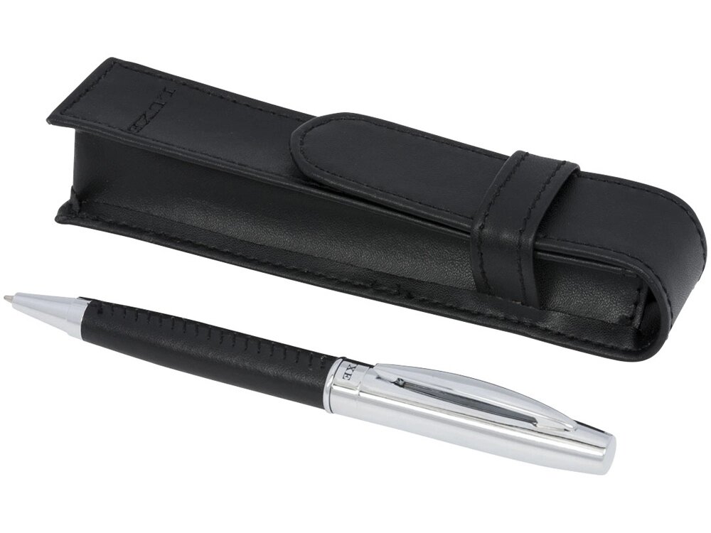 Подарочный набор с шариковой ручкой Scherzo, черный от компании ТОО VEER Company Group / Одежда и сувениры с логотипом - фото 1