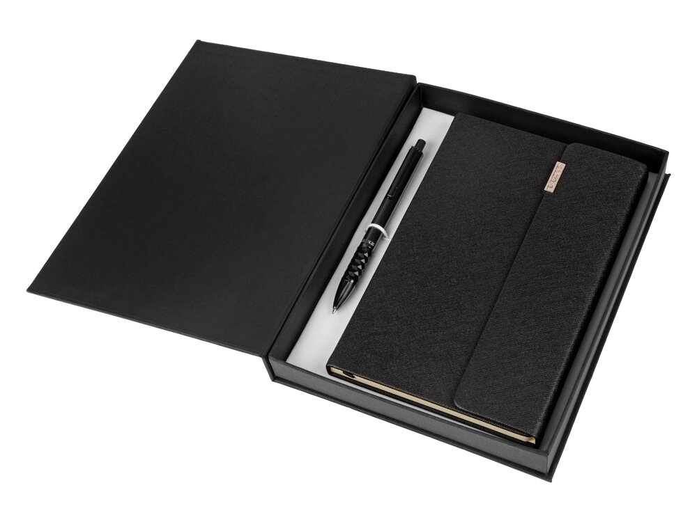 Подарочный набор Tactical Dark: блокнот А5, ручка шариковая от компании ТОО VEER Company Group / Одежда и сувениры с логотипом - фото 1