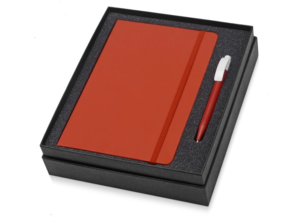 Подарочный набор Uma Vision с ручкой и блокнотом А5, красный от компании ТОО VEER Company Group / Одежда и сувениры с логотипом - фото 1
