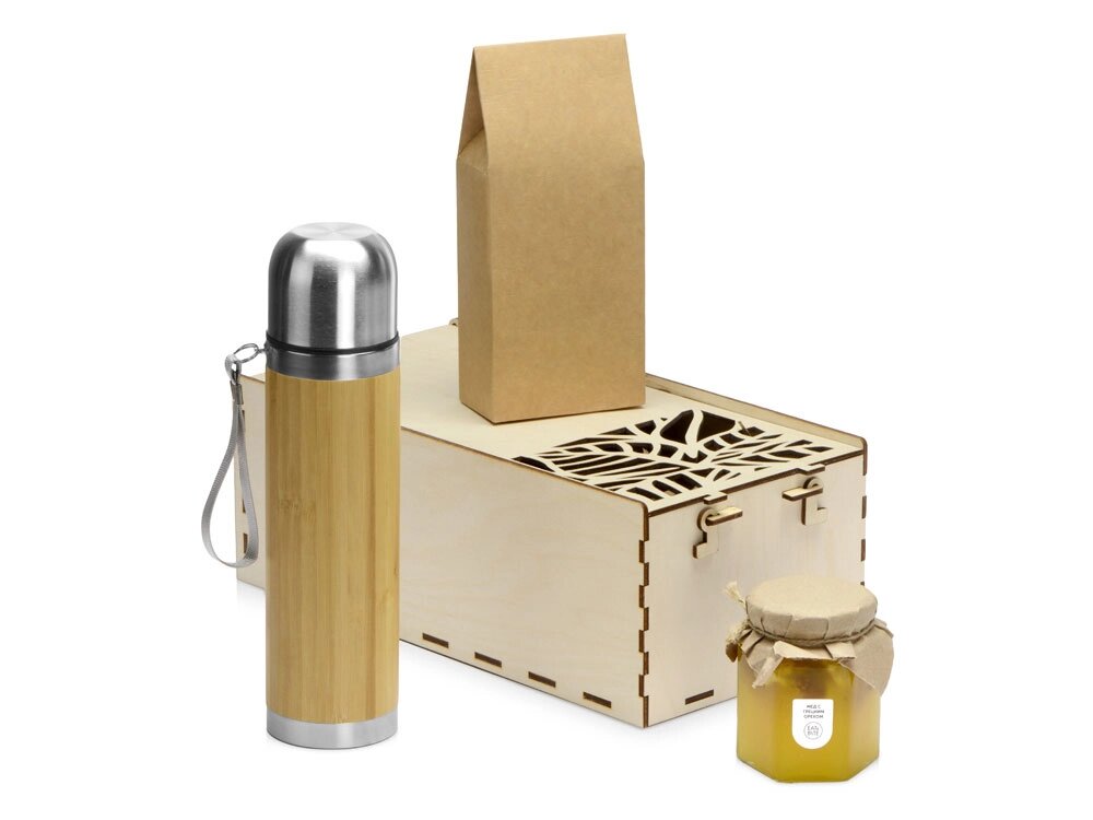 Подарочный набор Warm honey от компании ТОО VEER Company Group / Одежда и сувениры с логотипом - фото 1