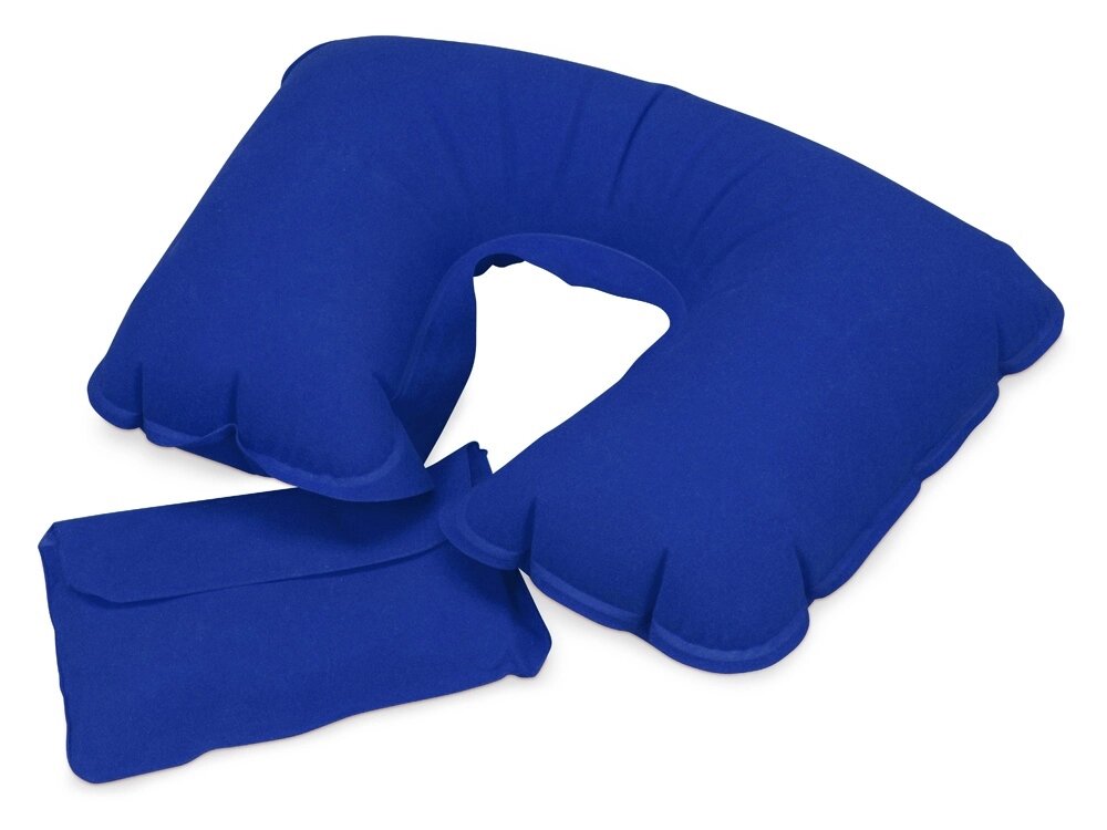 Подушка надувная Сеньос, синий классический от компании ТОО VEER Company Group / Одежда и сувениры с логотипом - фото 1