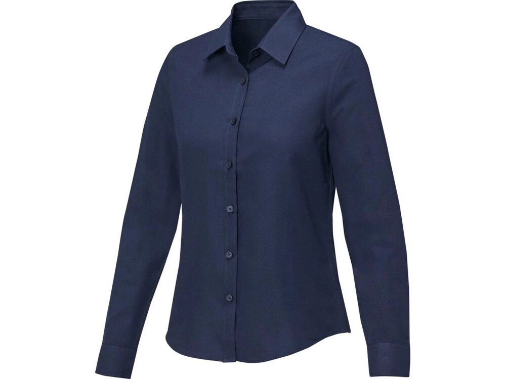 Pollux Женская рубашка с длинным рукавом, темно-синий от компании ТОО VEER Company Group / Одежда и сувениры с логотипом - фото 1