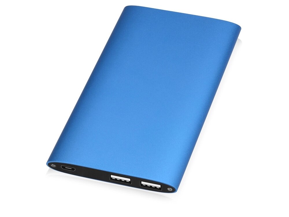 Портативное зарядное устройство Джет с 2-мя USB-портами, 8000 mAh, синий от компании ТОО VEER Company Group / Одежда и сувениры с логотипом - фото 1