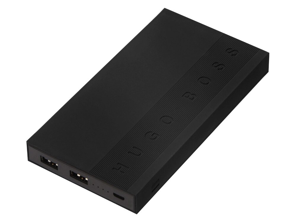 Портативное зарядное устройство Edge Black, 10000 mAh от компании ТОО VEER Company Group / Одежда и сувениры с логотипом - фото 1