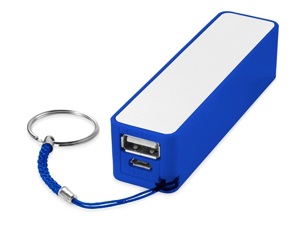 Портативное зарядное устройство Jive, ярко-синий/белый от компании ТОО VEER Company Group / Одежда и сувениры с логотипом - фото 1