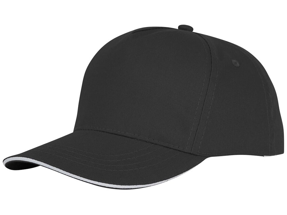 Пятипанельная кепка-сендвич Ceto, черный от компании ТОО VEER Company Group / Одежда и сувениры с логотипом - фото 1