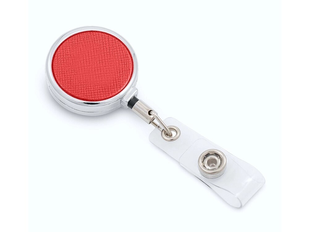 Ретрактор металлический Favor, красный от компании ТОО VEER Company Group / Одежда и сувениры с логотипом - фото 1