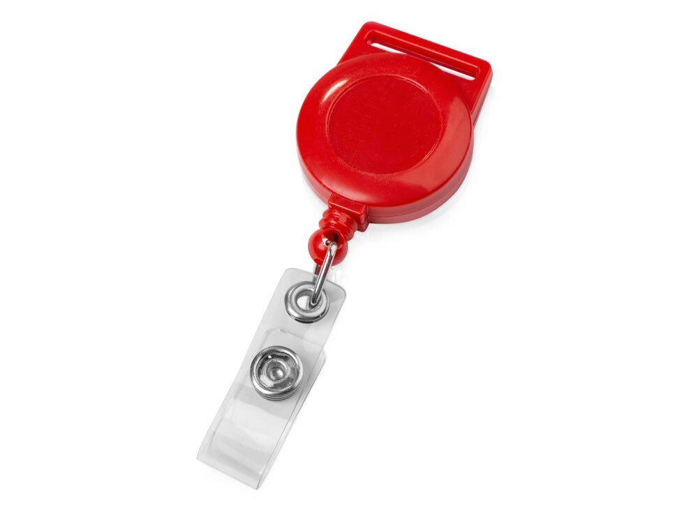 Ретрактор с ушком для ленты, красный от компании ТОО VEER Company Group / Одежда и сувениры с логотипом - фото 1