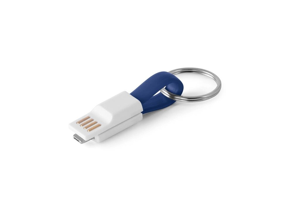 RIEMANN. USB-кабель с разъемом 2 в 1, Королевский синий от компании ТОО VEER Company Group / Одежда и сувениры с логотипом - фото 1