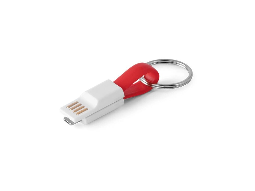 RIEMANN. USB-кабель с разъемом 2 в 1, Красный от компании ТОО VEER Company Group / Одежда и сувениры с логотипом - фото 1