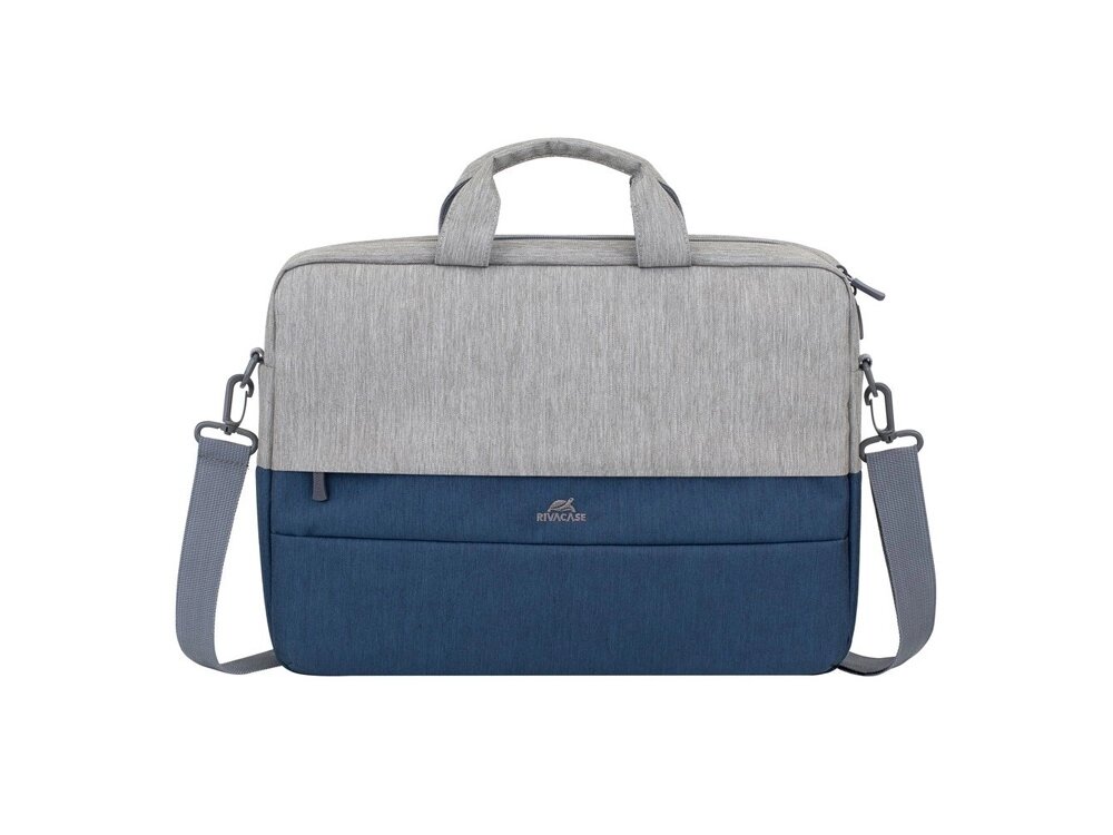 RIVACASE 7532 grey/dark blue сумка для ноутбука 15.6'' от компании ТОО VEER Company Group / Одежда и сувениры с логотипом - фото 1