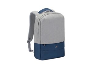RIVACASE 7562 grey/dark blue рюкзак для ноутбука 15.6, серый/темно-синий