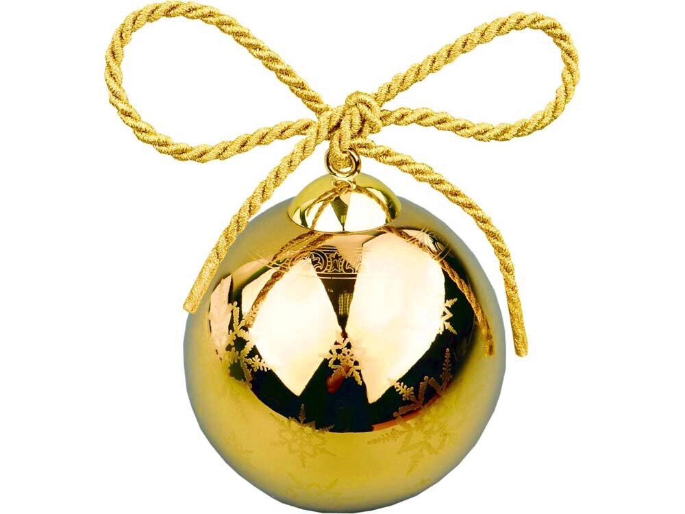 Рождественский шарик Versace Gold, золотистый от компании ТОО VEER Company Group / Одежда и сувениры с логотипом - фото 1