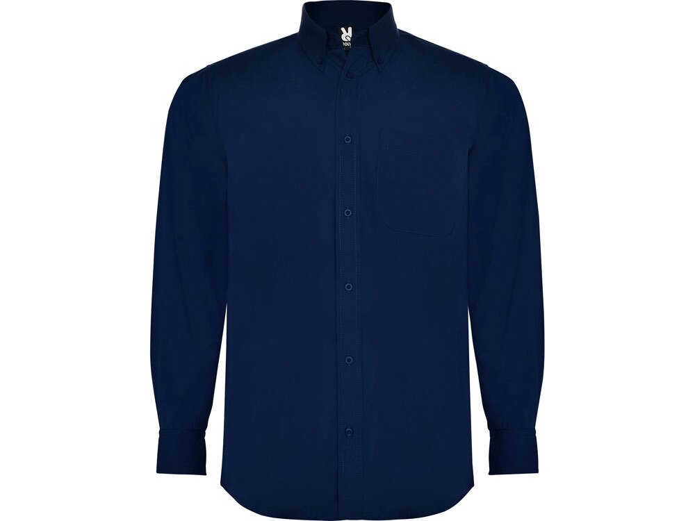 Рубашка Aifos мужская с длинным рукавом, нэйви от компании ТОО VEER Company Group / Одежда и сувениры с логотипом - фото 1